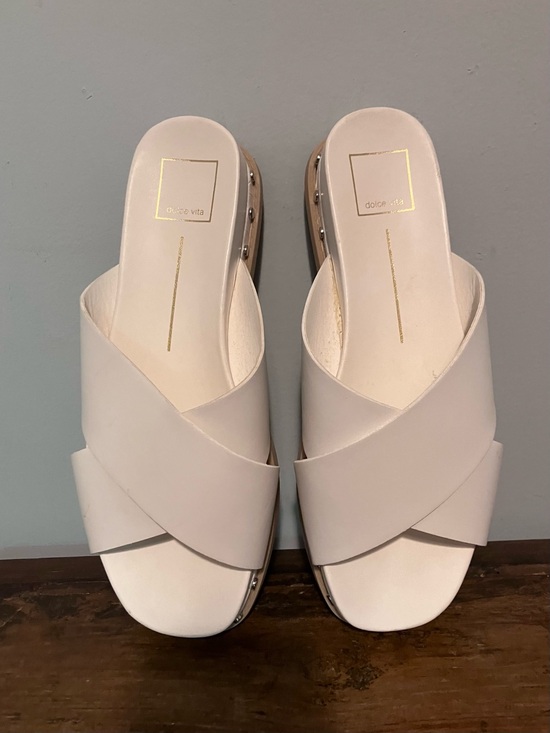 Dolce Vita Shoes - Dolce Vita Gracy off-white crisscross platform slide sandals